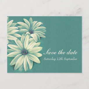 Daisy osteospermum wedding save the date card