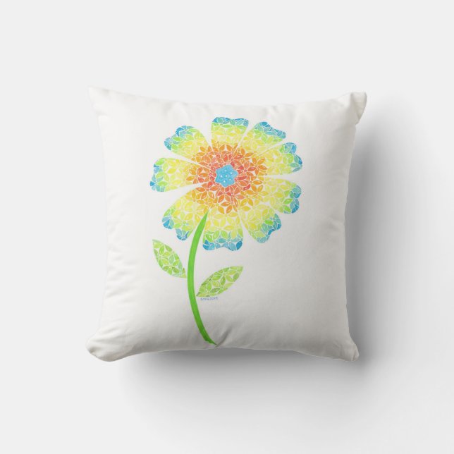 Daisy Outdoor Pillow (Front)