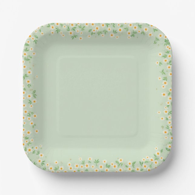 daisy paper plate (Front)
