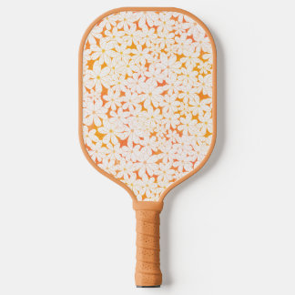 Daisy Patch with Orange Pickleball Racket Paddle