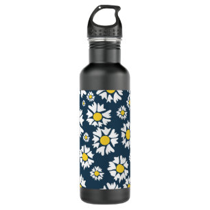 Daisy Pattern, Floral Pattern, White Daisies 710 Ml Water Bottle
