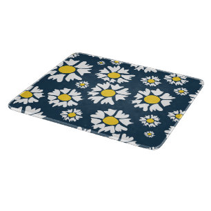 Daisy Pattern, Floral Pattern, White Daisies Cutting Board
