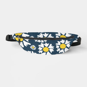 Daisy Pattern, Floral Pattern, White Daisies Fanny Pack