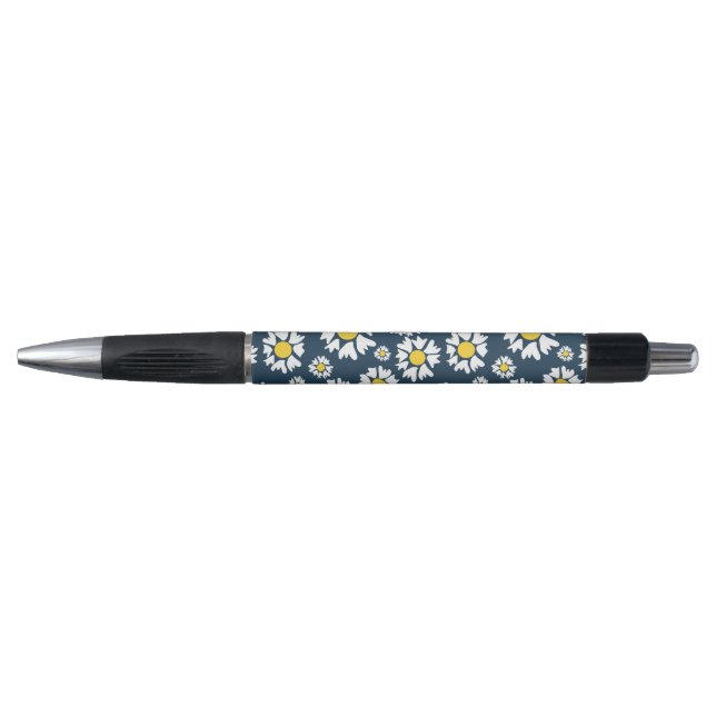 Daisy Pattern, Floral Pattern, White Daisies Pen (Front)