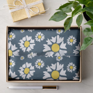 Daisy Pattern, Floral Pattern, White Daisies Tissue Paper