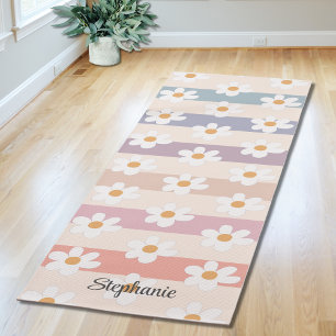 Daisy Pattern Personalized Yoga Mat