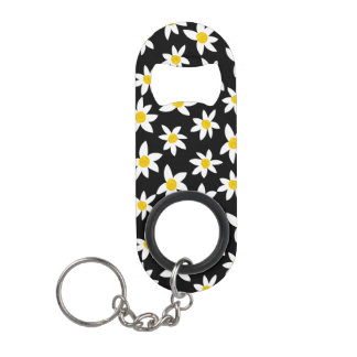 Daisy Pattern Print  Keychain Bottle Opener