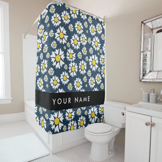 Daisy Pattern, White Daisies, Your Name (In Situ)