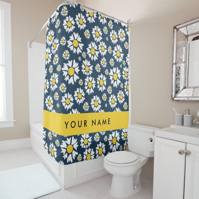 Daisy Pattern, White Daisies, Your Name (In Situ)