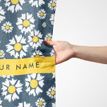 Daisy Pattern, White Daisies, Your Name Scarf<br><div class="desc">Elegant,  stylish and sophisticated pattern with white Daisy flowers on navy blue background. Modern and trendy gift,  perfect for the floral design lover in your life. Personalize by adding your name,  nickname,  monogram or initials.</div>