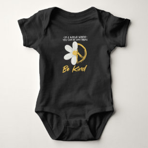 Daisy Peace Sign Flower Gardening Hippie Baby Bodysuit
