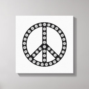 Daisy Peace Symbol Canvas Print