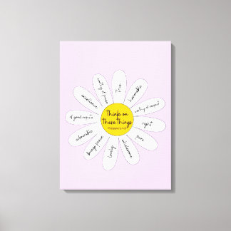 Daisy Philippians 4:8 Decorative Canvas Print