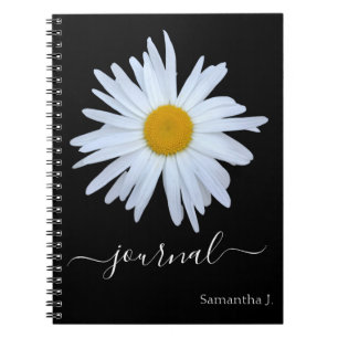 Daisy Photo Black Journal Spiral Photo Notebook