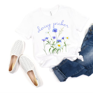 Daisy Picker Women's Wildflower Daisy Boho Floral T-Shirt