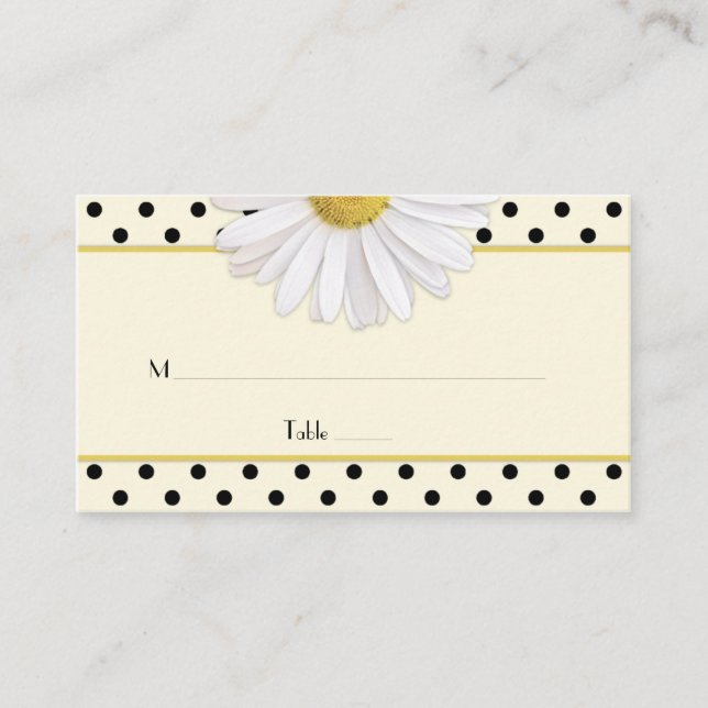 Daisy Pois Mariage Cartes de Place (Devant)