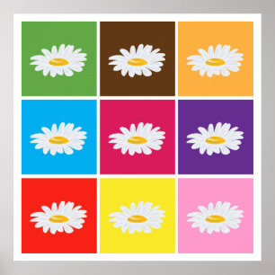 daisy pop art poster FROM 8.99