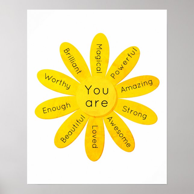 Daisy Positive Daily Affirmations Poster (Front)