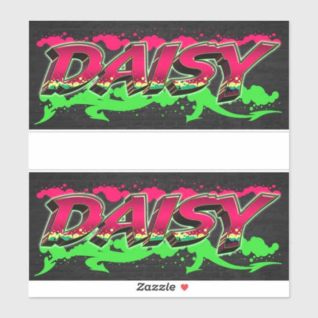 Daisy Prénom Nom Graffiti Autocollants Autocollant (Feuille)
