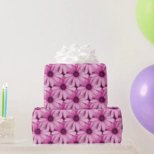 Daisy Pretty Pink Flowers Pattern Wrapping Paper