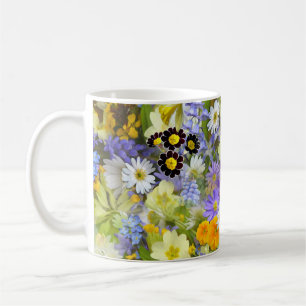 Daisy ,Primrose, Daffodil Flowers Coffee Mug