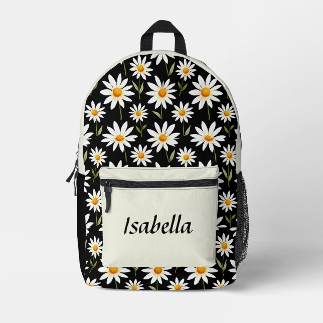daisy  printed backpack (Front)
