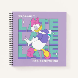 Daisy "Probably Late" Retro Statement Graphic Notebook