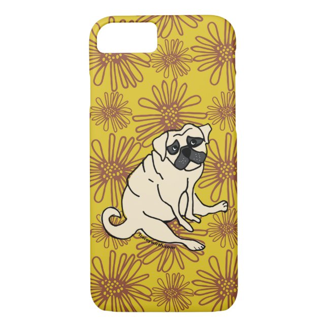 Daisy Pug Phone Cover (Back)