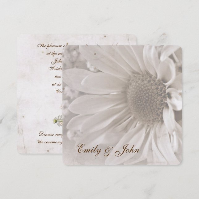 Daisy Reaffirmation of Vows Invitation (Front/Back)
