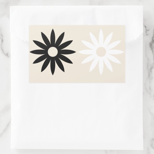 Daisy Rectangle Sticker (Bag)