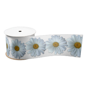 Daisy Ribbon Paper Customized Flower Ribbon Satin Ribbon