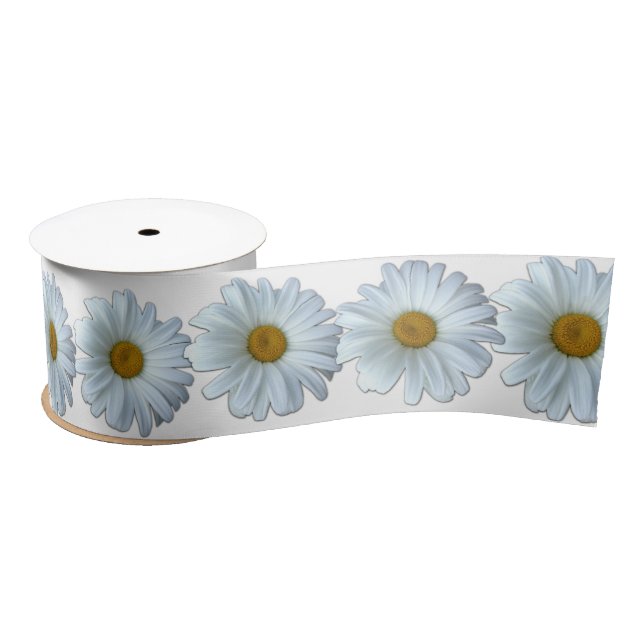 Daisy Ribbon Paper Customized Flower Ribbon Satin Ribbon (Spool)