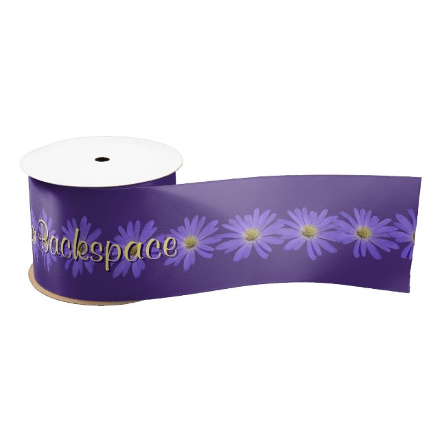Daisy Ribbon Paper Customized Flower Ribbon Satin Ribbon (Spool)