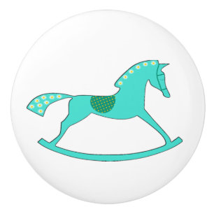 Daisy Rocking Horse Ceramic Knob