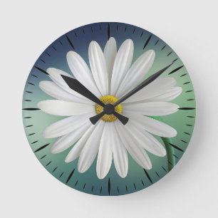 Daisy Round Clock