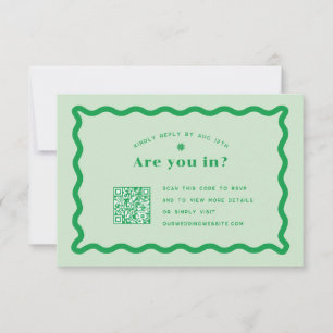 Daisy RSVP with QR Code Card