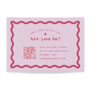 Daisy RSVP with QR Code Card