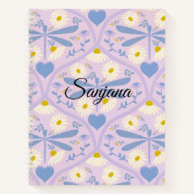 Daisy’s and Dragon Print Spiral Note Book