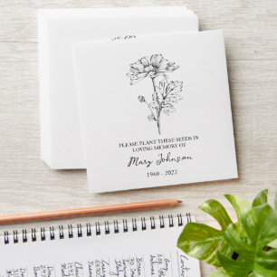 Daisy Seed Packet Memorial Funeral Envelope