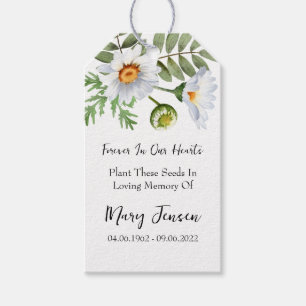 Daisy Seed Packet Memorial Funeral  Gift Tags