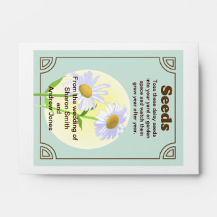 Daisy Seed Packet Wedding Favour Envelope