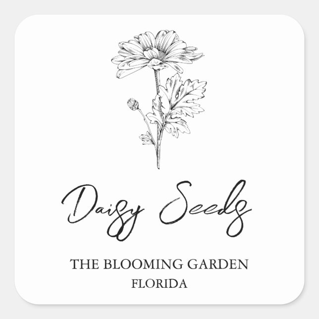 Daisy Seeds label (Front)