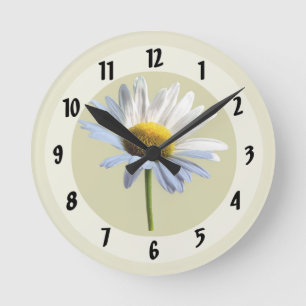 Daisy Shadow and Light Round Clock