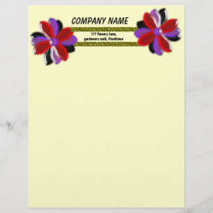 Daisy Shining Plastic Customizable Letterhead