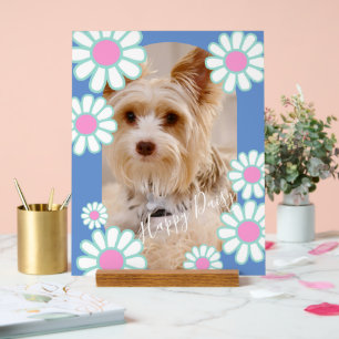 Daisy Simple Blue Photo Acrylic Sign