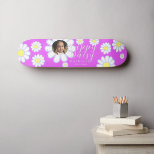 Daisy Simple Photo Violet Skateboard