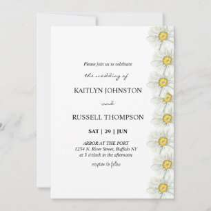 Daisy Simple Wedding Invitation
