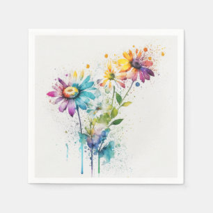 Daisy Spatter, vivid colours, Napkin