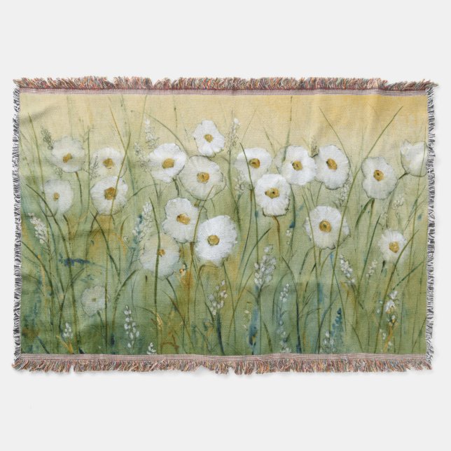 Daisy Spring I Throw Blanket (Front)