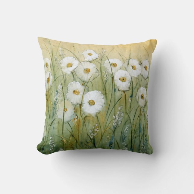 Daisy Spring I Throw Pillow (Front)